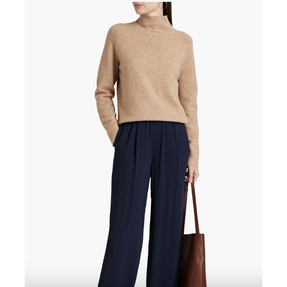 $395 VINCE Alpaca Wool Blend Crewneck Sweater Long Sleeve Size Large - Picture 2 of 7